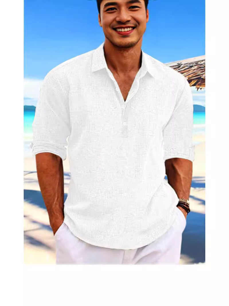 Long Sleeve Loose-Fit Cotton T-Shirt
