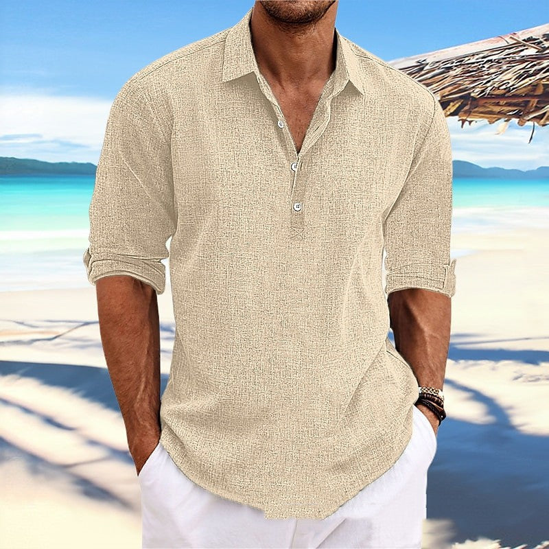 Long Sleeve Loose-Fit Cotton T-Shirt