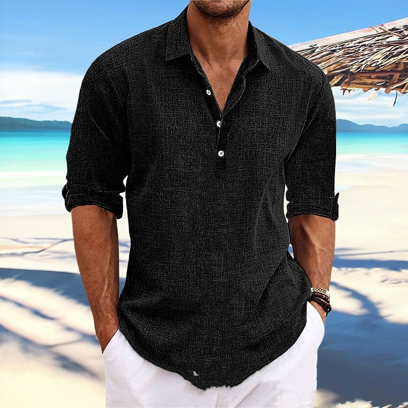 Long Sleeve Loose-Fit Cotton T-Shirt