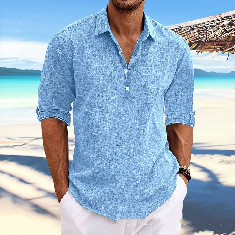 Long Sleeve Loose-Fit Cotton T-Shirt