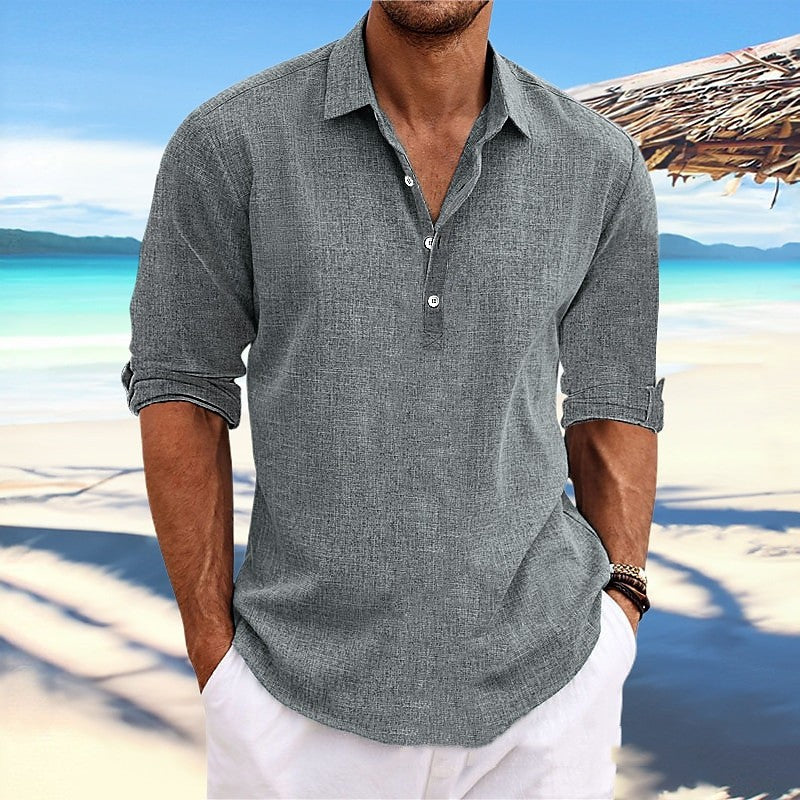 Long Sleeve Loose-Fit Cotton T-Shirt